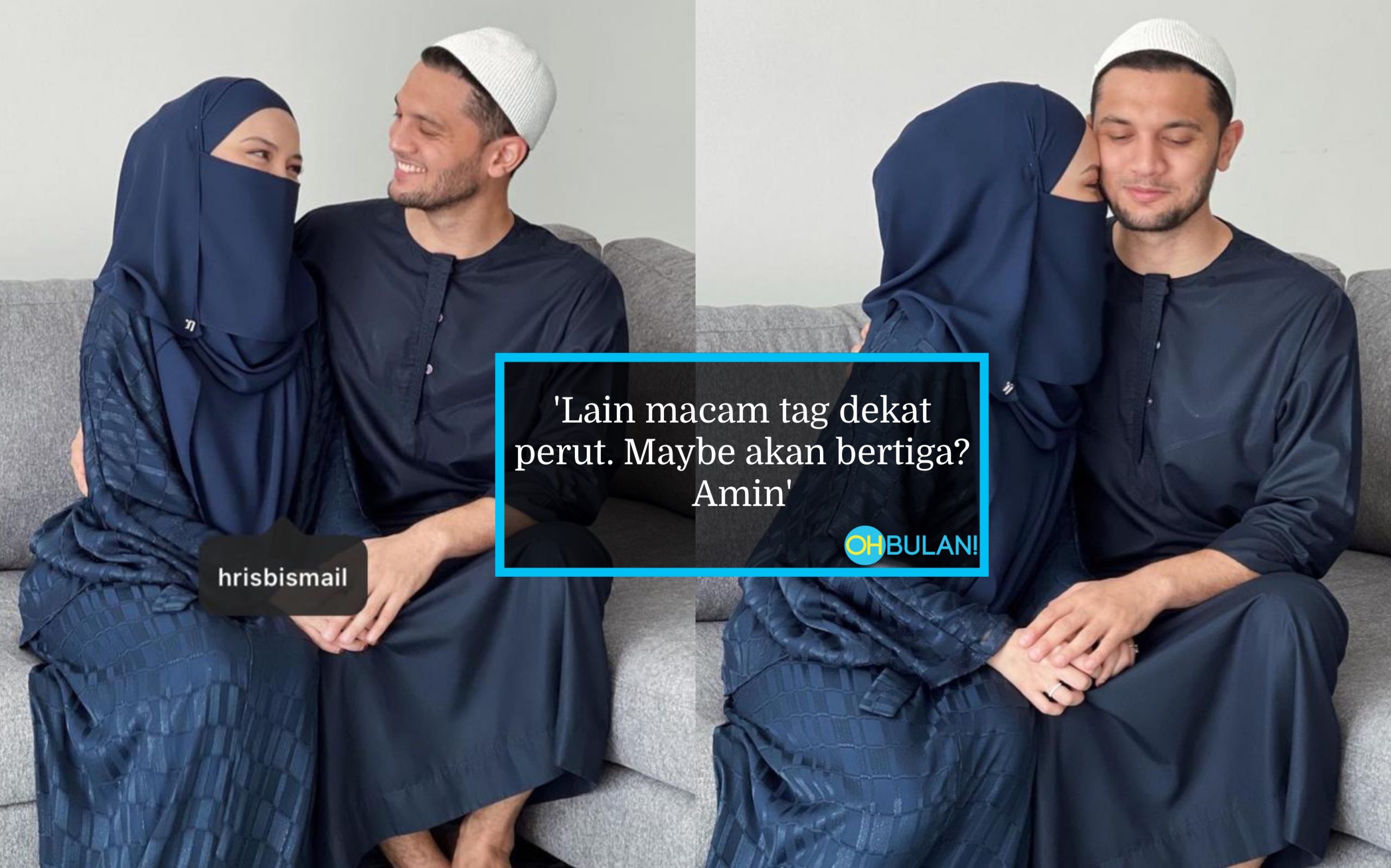 Tag Nama PU Riz Di Bahagian Perut, Ramai Tanya Betul Ke Neelofa Hamil?