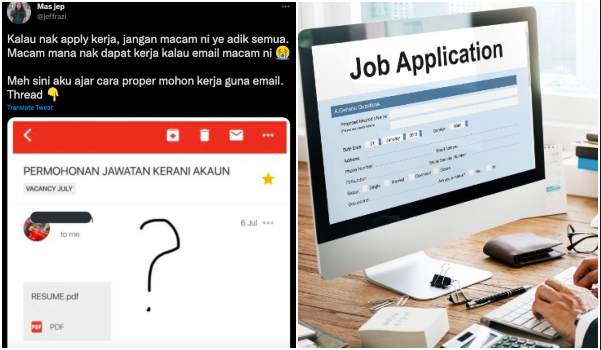 cara mohon kerja