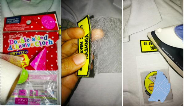 tampal lencana sekolah