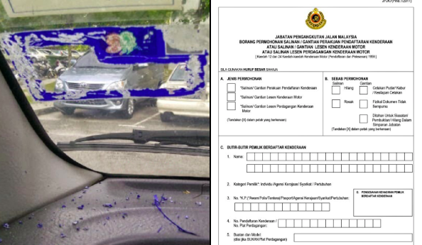 cara mohon roadtax