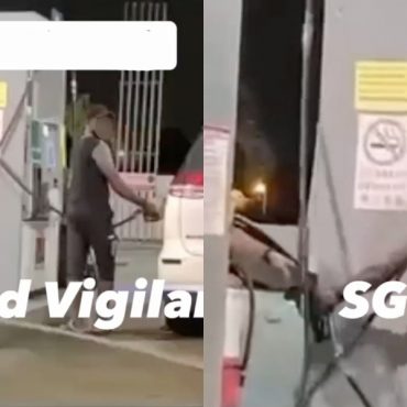 Lelaki Malaysia dan Singapura saling bertukar pam minyak kuning dan hijau