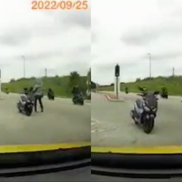 Marshal halang pengguna jalan raya lain di persimpangan HPUPM