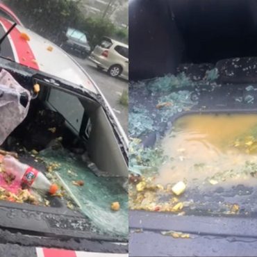 Jiran dari neraka buang sampah dari flat tingkat atas