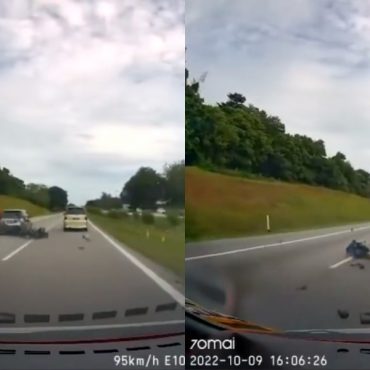 Kepala 'mat motor' nyaris digilis