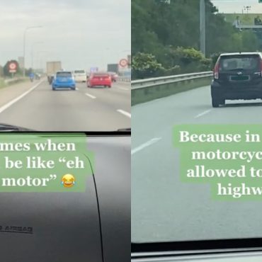 Giannisa kagum lihat motosikal di lebuh raya Malaysia.