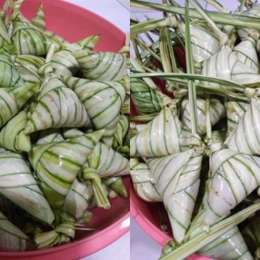 cara anyam ketupat