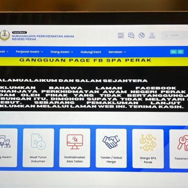 Laman web SPA Perak jadi medium rasmi selepas akaun Facebook kena godam