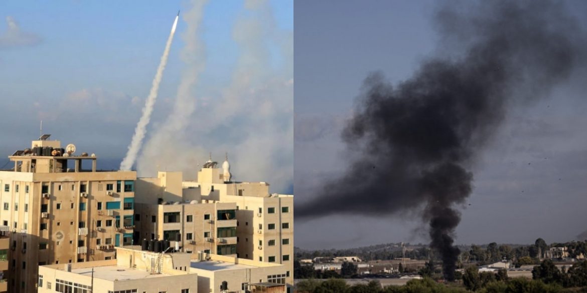 Pejuang hamas lancar serangan mengejut. Lebih 5,000 roket dilancarkan ke Israel.