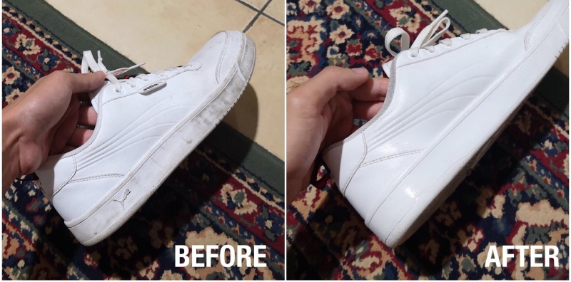 cara cuci kasut putih