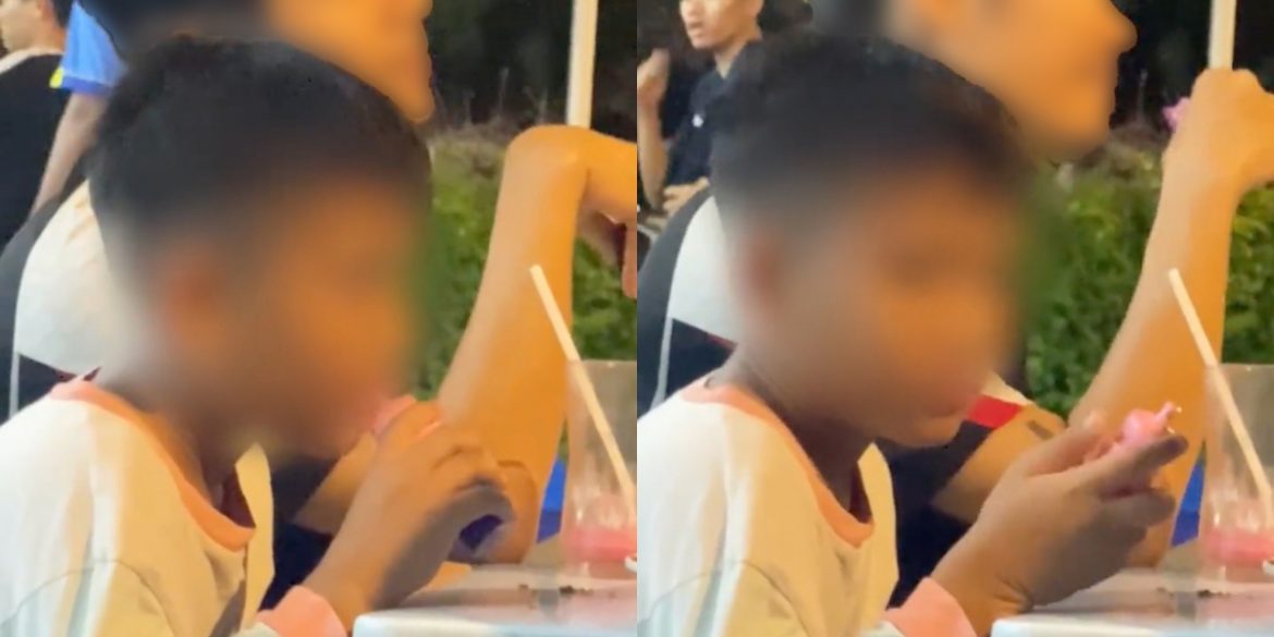 Kanak-kanak dirakam mencuba vape secara terbuka di restoran
