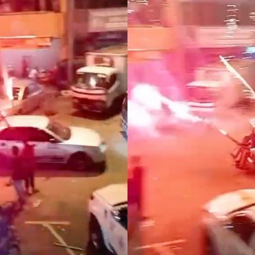 Polis tahan seorang warga asing dan rampas Proton Saga dalam insiden bakar mercun dari kereta bergerak