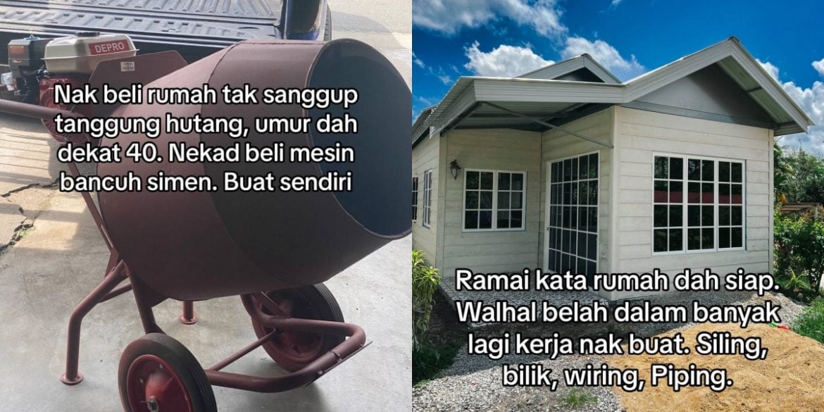 Tak Sanggup Berhutang, Peniaga Pasar Malam Bina Sendiri Rumah 'English Style'