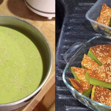 kuih bakar pandan