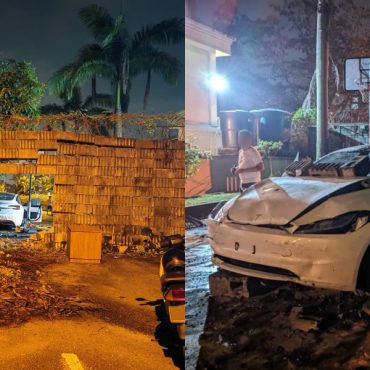 'Jalan Terlalu Gelap' – Pemandu Tesla Rempuh Tembok