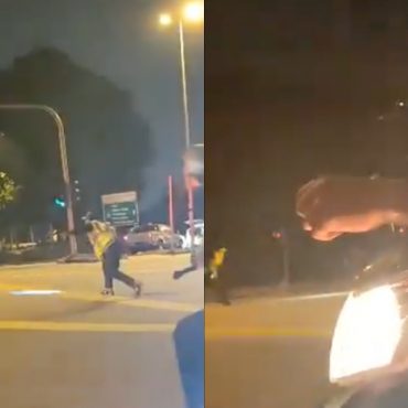 Macam Tengok Orang Berlakon, Rider Selamba Duduk Tepi Semasa Polis Tembak Penjenayah