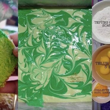 resepi kek span pandan