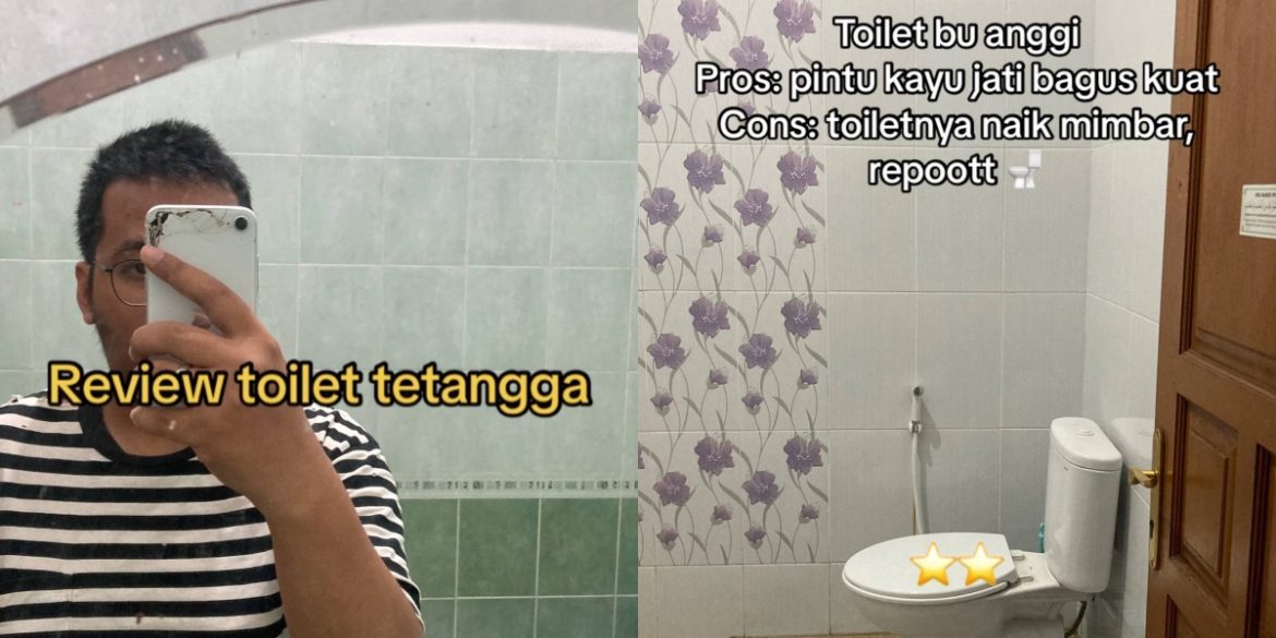 Dakwa Dapat Kebenaran Tuan Rumah, Lelaki Ini Seronok 'Review' Tandas Semasa Beraya