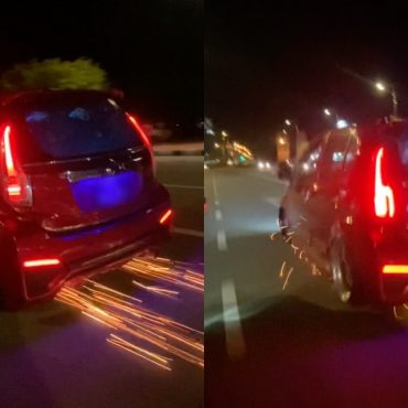 Myvi 'Lowered' Sampai Keluar Api