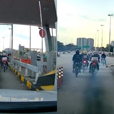 'Punca Rider Dibenci' – Netizen Kecam Geng Motosikal Patahkan Palang Plaza Tol