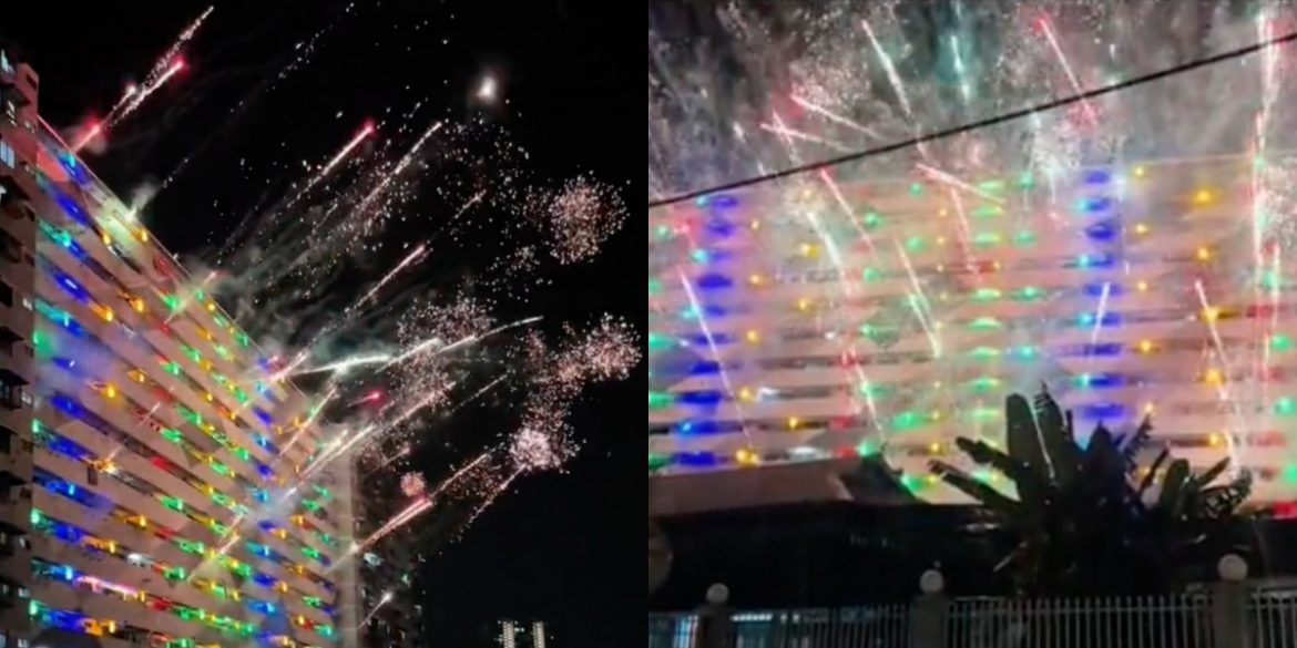 Setiap Rumah Hantar Satu Wakil, Netizen Kagum Lihat Satu Flat Sepakat Main 'Mercun Das'