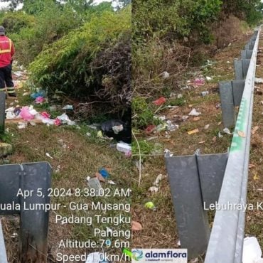 ‘Upacara Buang Sampah Oleh Rakyat Kelantan’ - Jalan Ke Gua Musang Kotor