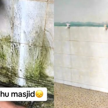 Daripada Berlumut Jadi Bersih, Netizen Puji Usaha Pemuda Ini Cuci Ruang Wuduk