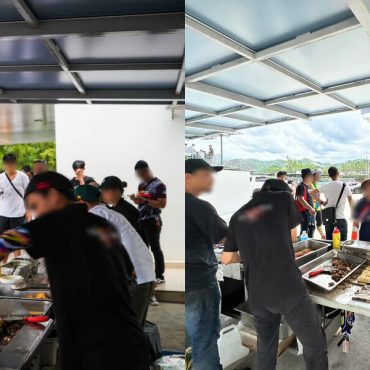 Lagi Memasak Di Stesen Minyak, Hidang Roti John & Kambing Gril