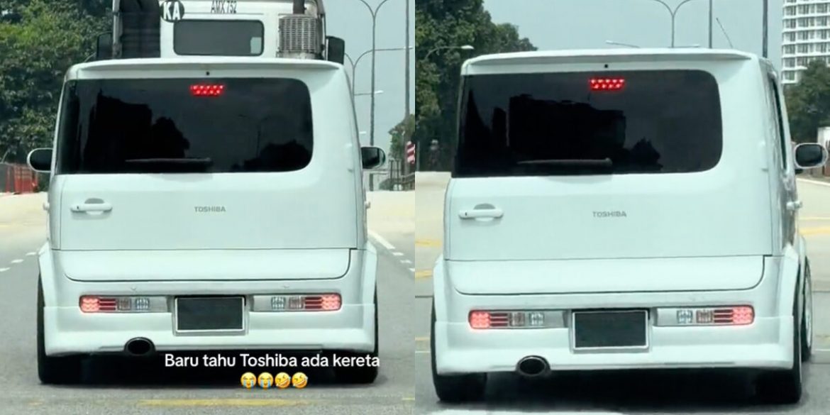 'Nasib Bukan Smeg' – Netizen Terkesima Lihat 'Kereta Toshiba' Atas Jalan
