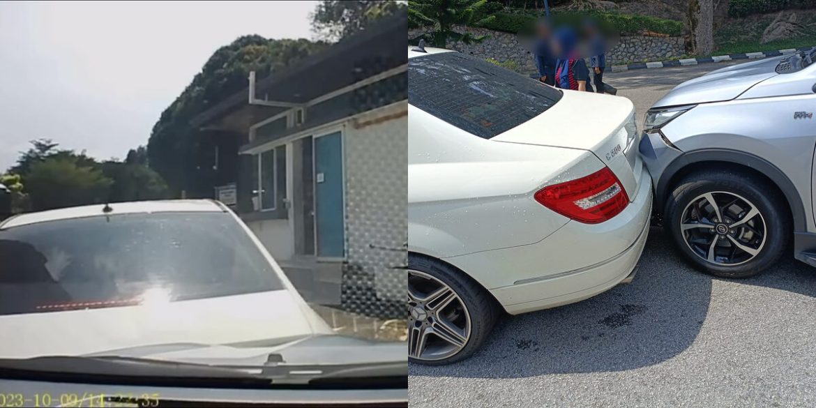 Undur Sampai Langgar Kereta E-Hailing, 'Datin' Bawa Mercedes Enggan Bayar Ganti Rugi