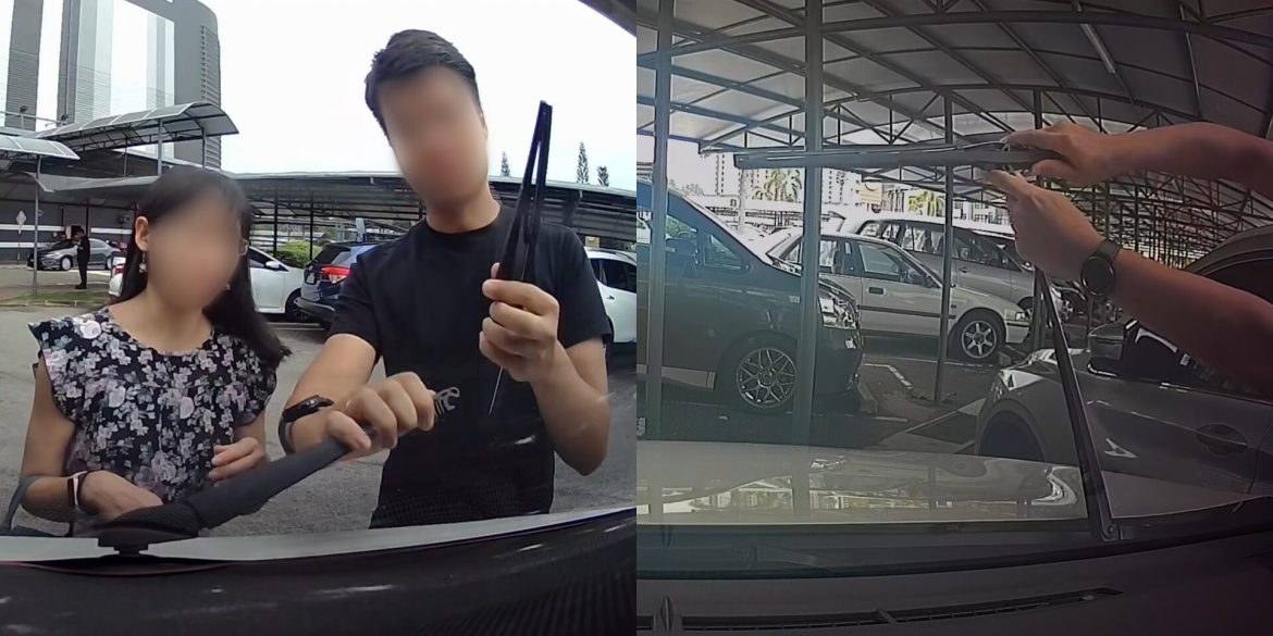 Pasangan Dirakam Buat Main 'Wiper' Kereta Orang Lain Undang Tanda Tanya Netizen
