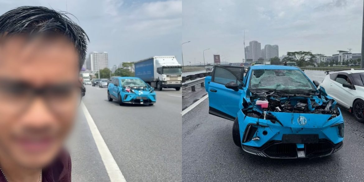 Influencer Dikecam Bawa Kereta EV Laju Waktu Hujan Sampai Lori Kemalangan
