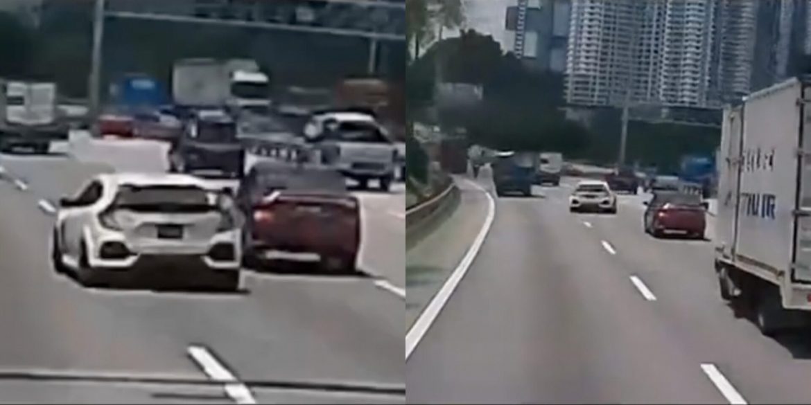 'Ini Semua Salah Lane Hogger' – Netizen 'Back Up' Honda Civic Potong Menyelit