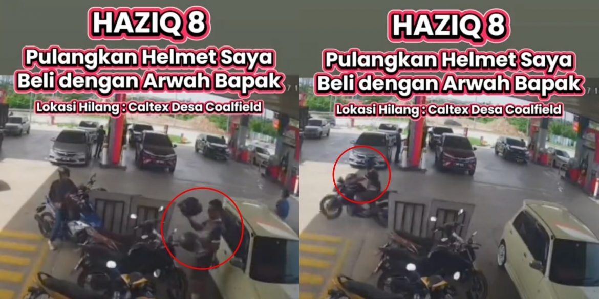 'Haziq 8 Pulangkan Helmet Saya Beli Dengan Arwah Bapa!'