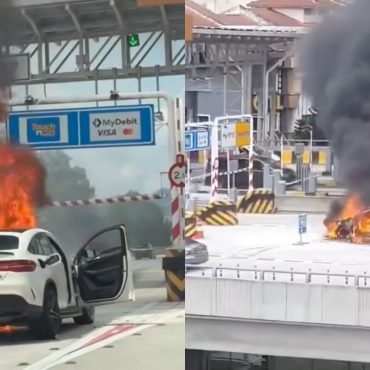 Pemandu Mercedes Terbakar Ditahan
