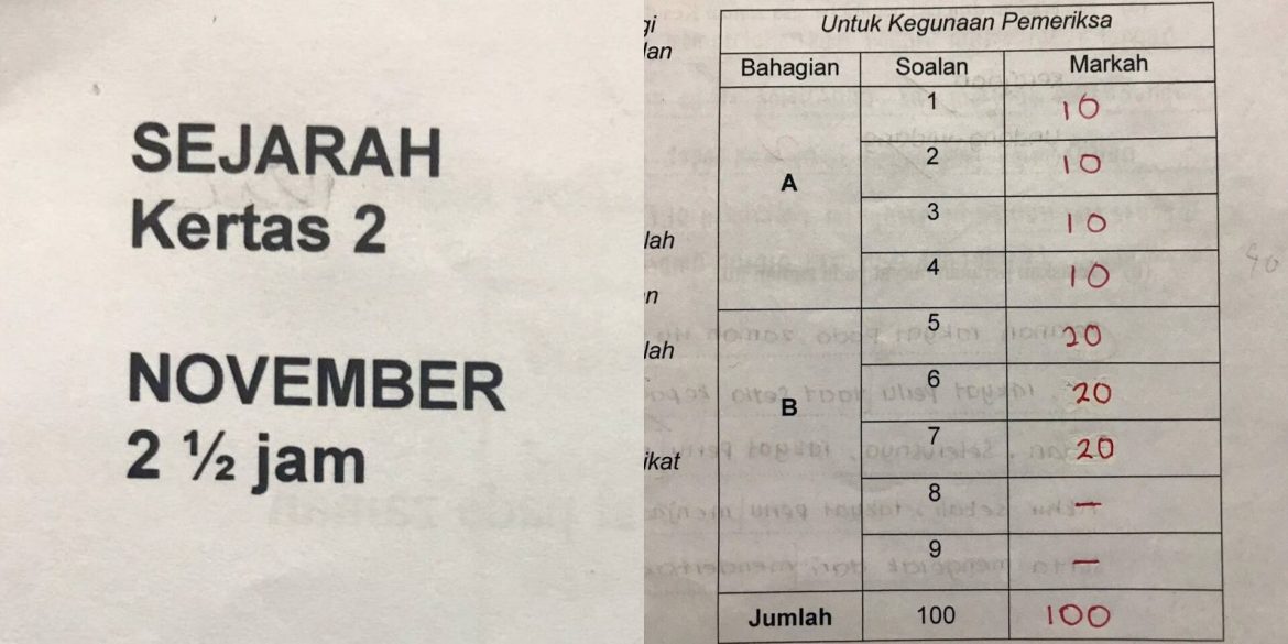 'Bersyukur Masih Ada Pelajar Pandai Di Malaysia' – Remaja Sekolah Johor 'Score' Sejarah 100 Peratus Raih Pujian