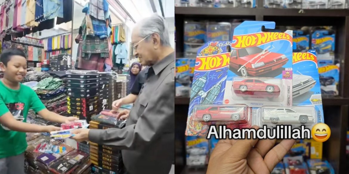 Budak Lelaki 'Borong' Tandatangan Tun Mahathir Untuk Hot Wheels Proton Saga