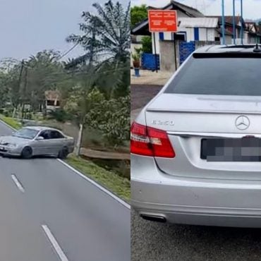 Nyaris Berlanggar Dengan Waja, Pemandu Mercedes Warga Emas Ditangkap