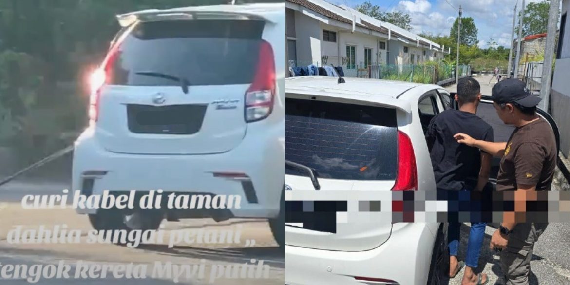 Lelaki Guna Myvi Angkut Kabel KTMB Ditahan, Ada 9 Rekod Lampau
