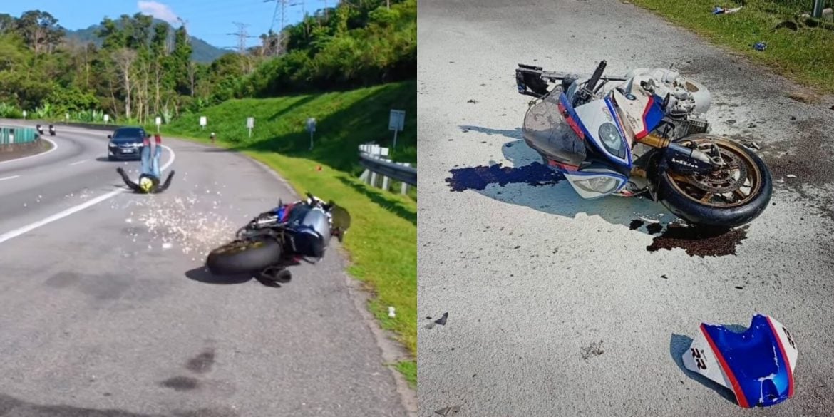 Polis Cari 'Rider Superbike' Tergelincir Di Lebuhraya Karak, Netizen Dakwa Minyak Tumpah Atas Jalan Jadi Punca