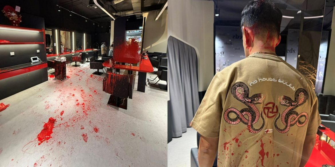 Lelaki Dari Singapura Terkejut Salun Diserang 'Bom Cat Merah' Semasa Potong Rambut Di Malaysia