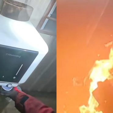 Abang Bomba Tenang Padamkan Api Guna Dua Cawan Air Coway