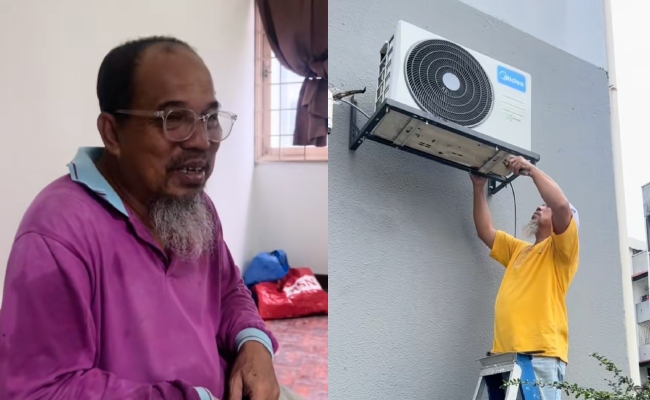 [VIDEO] Bapa Sanggup Naik Bas, Bantu Anak Perempuan Pasang ‘Aircond’ Di Rumah Sewa – ‘Dia Hero Saya Sejak Kecil’