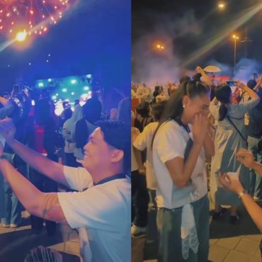 [VIDEO] Didi Astillah Dilamar Pada Malam Tahun Baharu, Kekasih Melutut & Serah Cincin Di Bawah Percikan Bunga Api