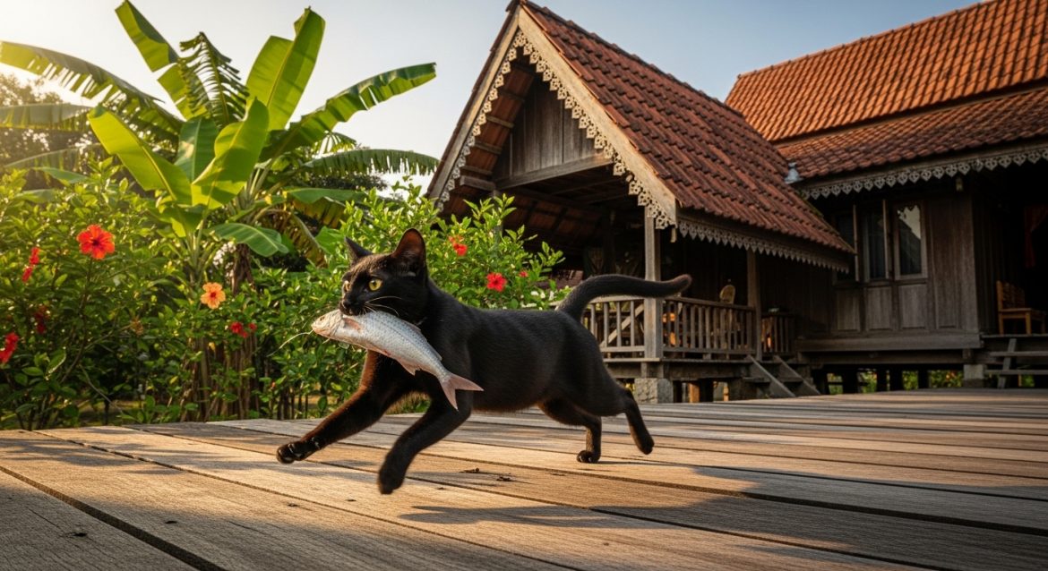 Kucing Curi Ikan Jadi Asbab 7 Beranak Selamat Dari Kebakaran