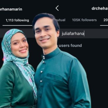 Status Hubungan Julia Farhana & Dr Che Hafiz Jadi Tanda Tanya..Tiada Gambar Raya Bersama & Saling ‘Unfollow’ Di Instagram