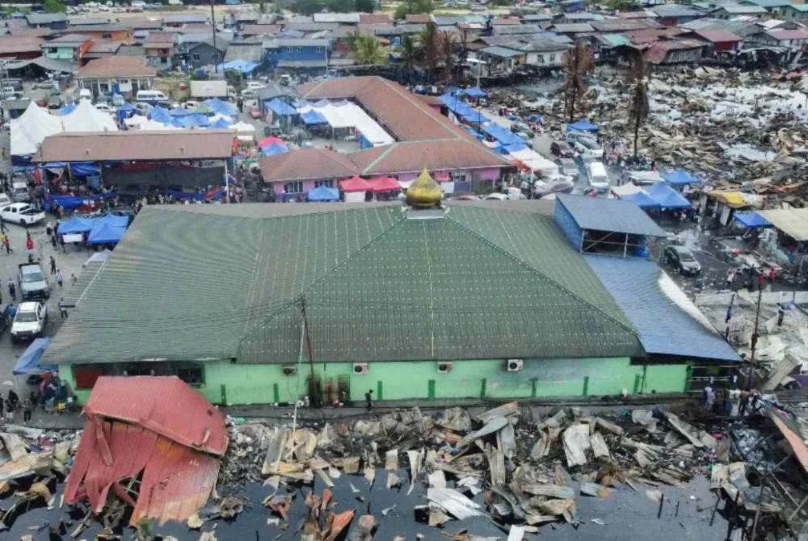 Kebakaran Sandakan: Masjid Darus Salam Terselamat, 'Api Seolah Menolak Keluar'