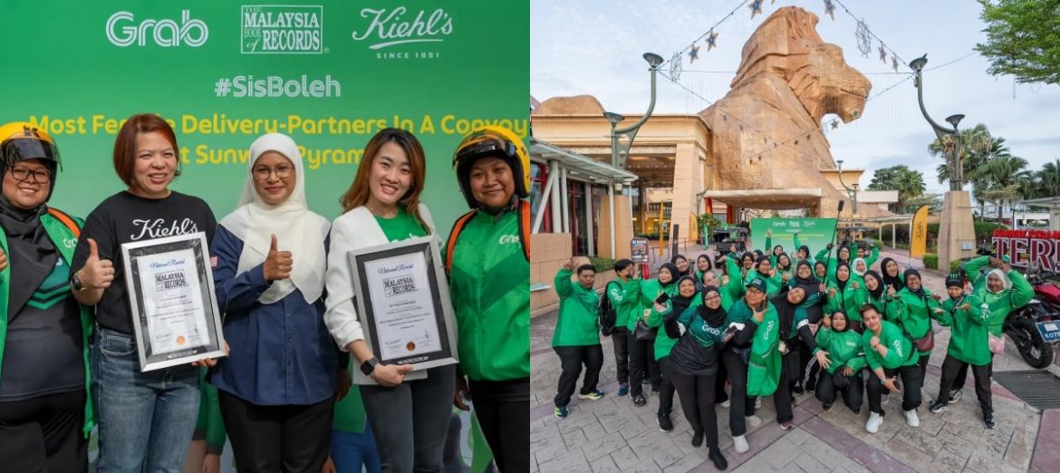 Bukan Biasa-Biasa, 100 Rakan Penghantar Wanita Grab Kini Pemegang Malaysia Book Of Records!