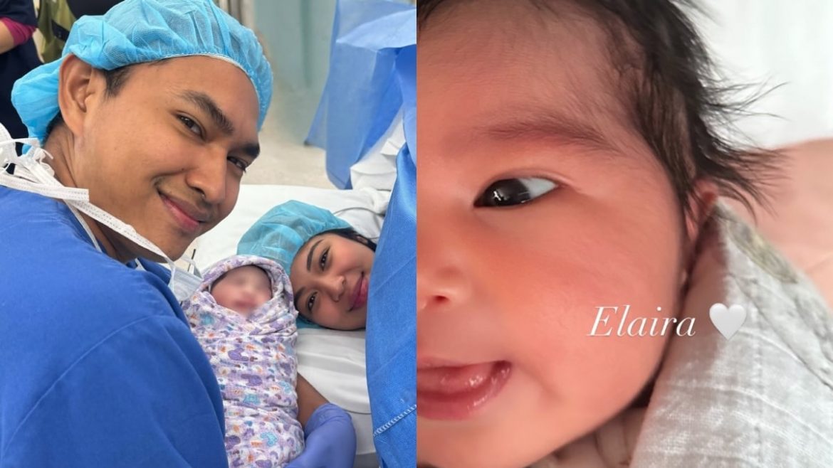 Tyra Kamaruzzaman Selamat Timang Cahaya Mata Kedua, Diberi Nama Elaira Emran