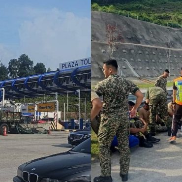 15 Tentera Cedera, Trak Rempuh Plaza Tol SUKE