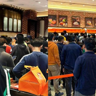 Penangan Beli 1 Percuma 1, Netizen Kagum Lihat Disiplin Rider Grab Beratur Senyap Di Bakeri Premium Ini